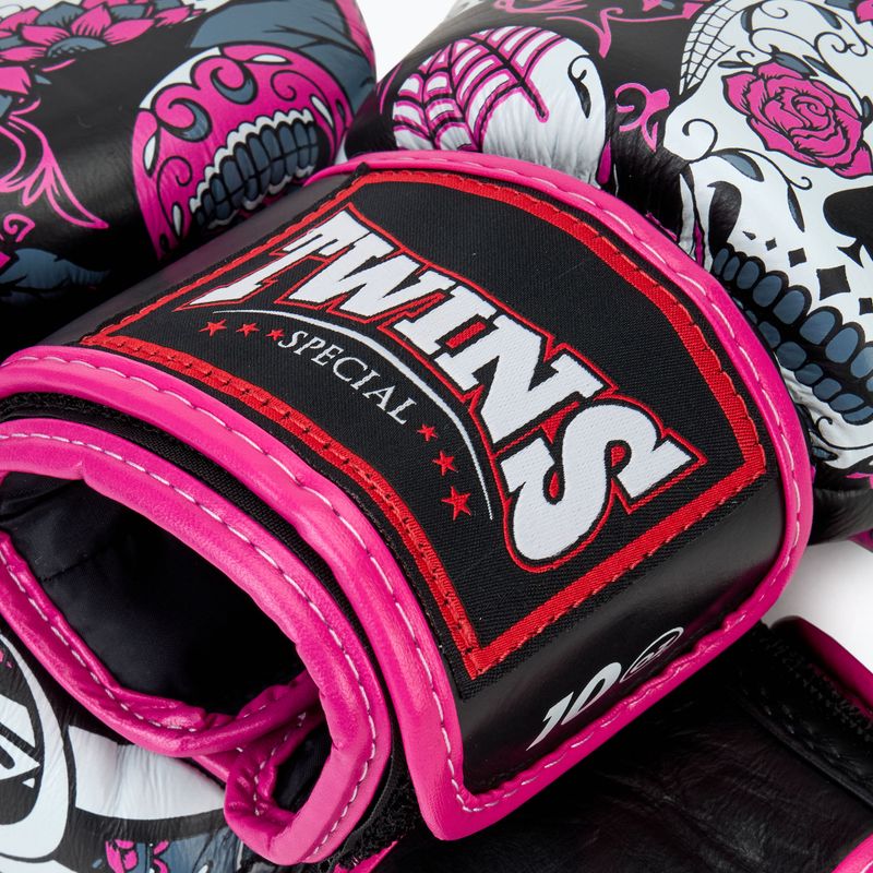 Boxerské rukavice Twins Special Fancy FBGVL3-53 Skull pink/black 5