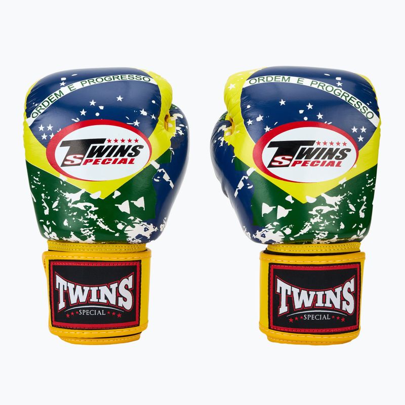 Boxerské rukavice Twins Special FBGVL3-44 Brasil yellow/red/blue