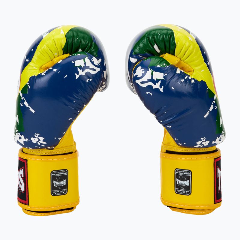 Boxerské rukavice Twins Special FBGVL3-44 Brasil yellow/red/blue 4