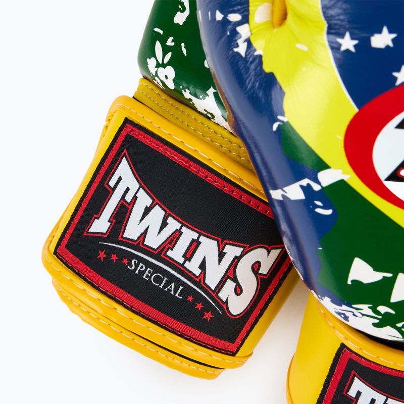 Boxerské rukavice Twins Special FBGVL3-44 Brasil yellow/red/blue 5