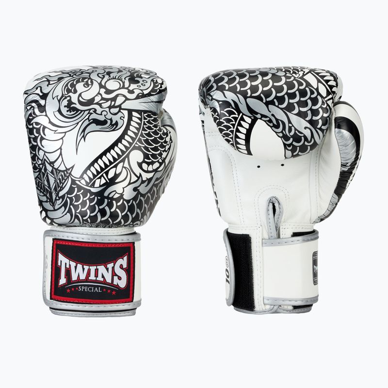 Boxerské rukavice Twins Special Fancy FBGVL3-52 white/silver 3