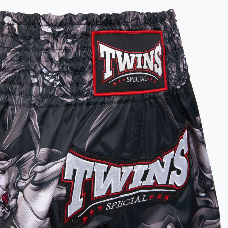 Tréningové šortky Twins Special Muay Thai Twins Kabuki black/white/red 3