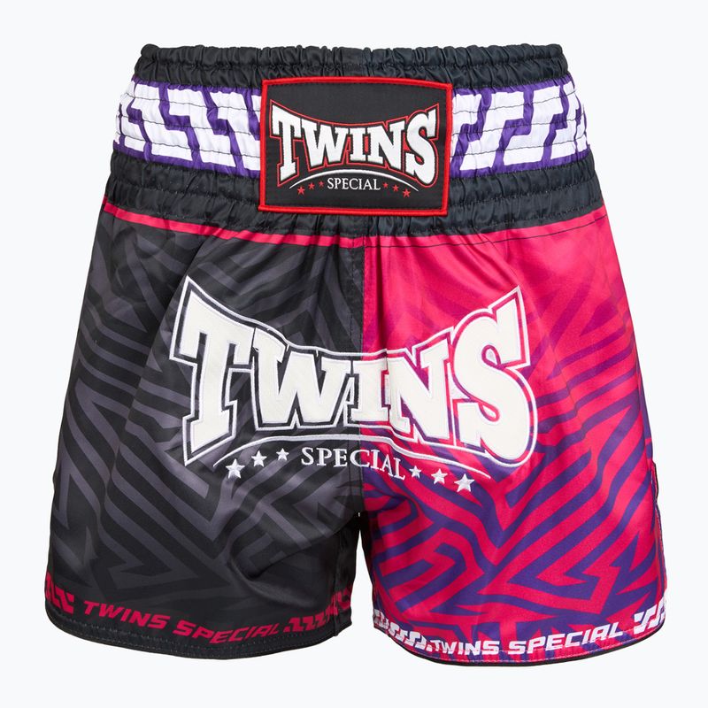 Tréningové šortky Twins Special Muay Thai Twins Maze brown/pink/blue/white