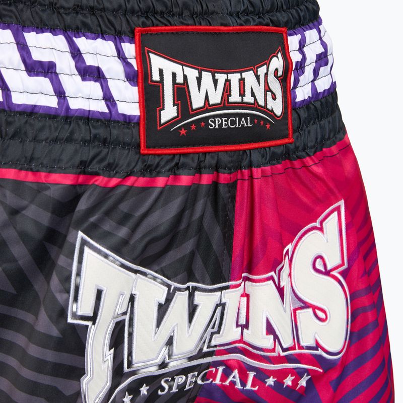 Tréningové šortky Twins Special Muay Thai Twins Maze brown/pink/blue/white 3