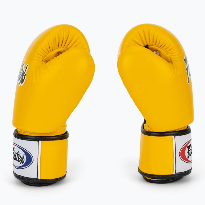 Boxerské rukavice Fairtex Universal "Tight-Fit" Design yellow 4