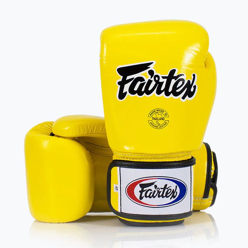 Boxerské rukavice Fairtex Universal "Tight-Fit" Design yellow 2