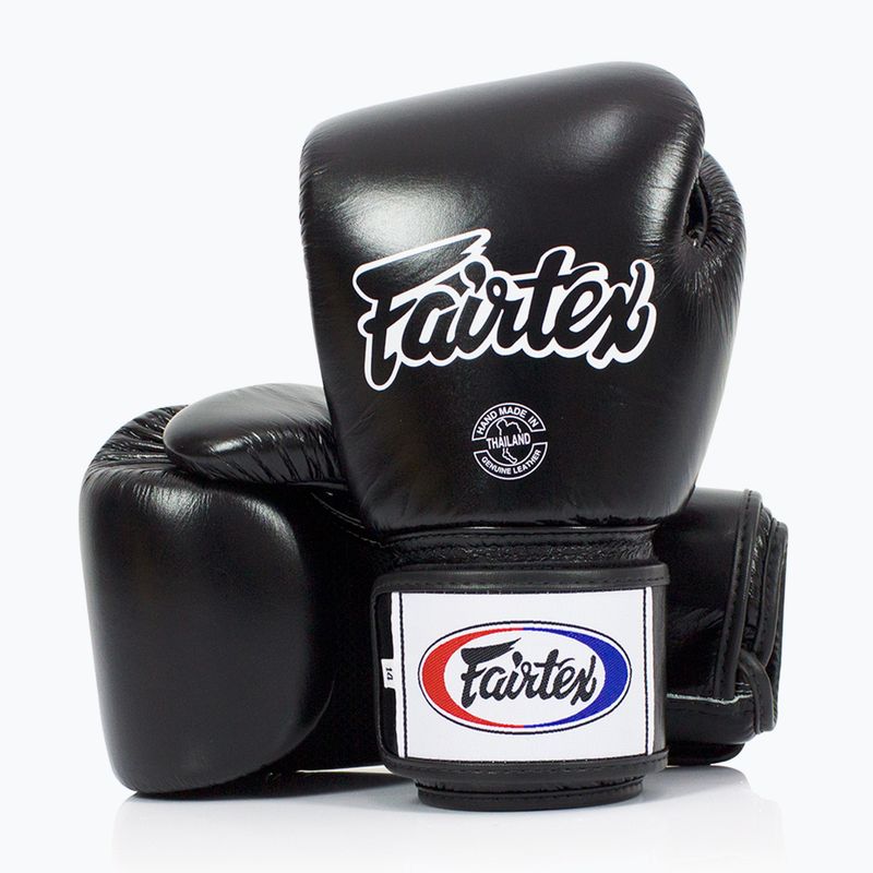 Fairtex Universal Priedušné čierne boxerské rukavice 4