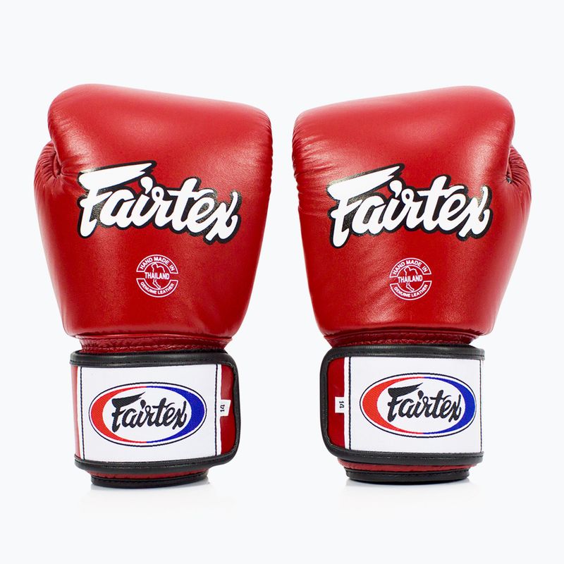 Fairtex Universal Priedušné červené boxerské rukavice