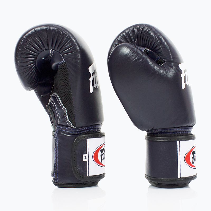 Fairtex Universal Priedušné modré boxerské rukavice 3
