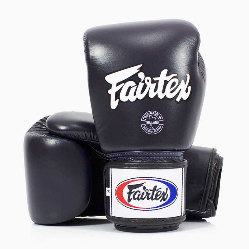 Fairtex Universal Priedušné modré boxerské rukavice 4