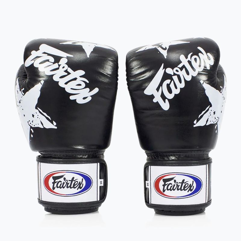 Boxerské rukavice Fairtex "Tight-Fit" Design-Nation Prints Collection black 2