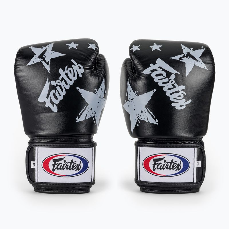 Boxerské rukavice Fairtex "Tight-Fit" Design-Nation Prints Collection black 2