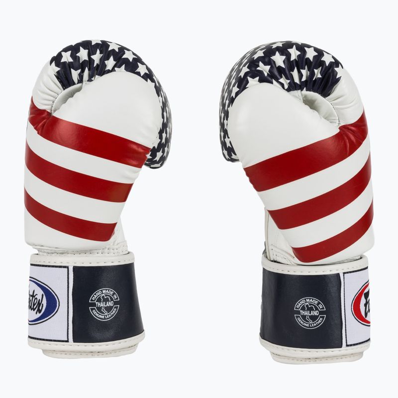Boxerské rukavice Fairtex Universal "Tight-Fit" Design USA white 4