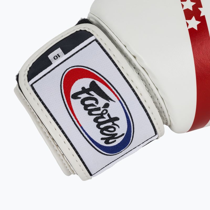Boxerské rukavice Fairtex Universal "Tight-Fit" Design USA white 6