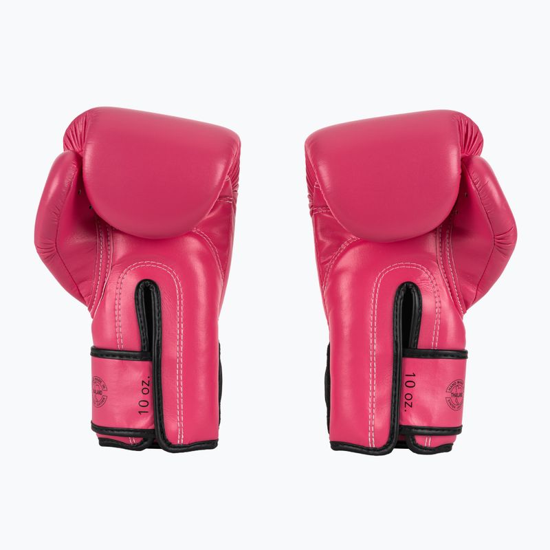 Boxerské rukavice Fairtex Microfiber pink/black barefoot 3