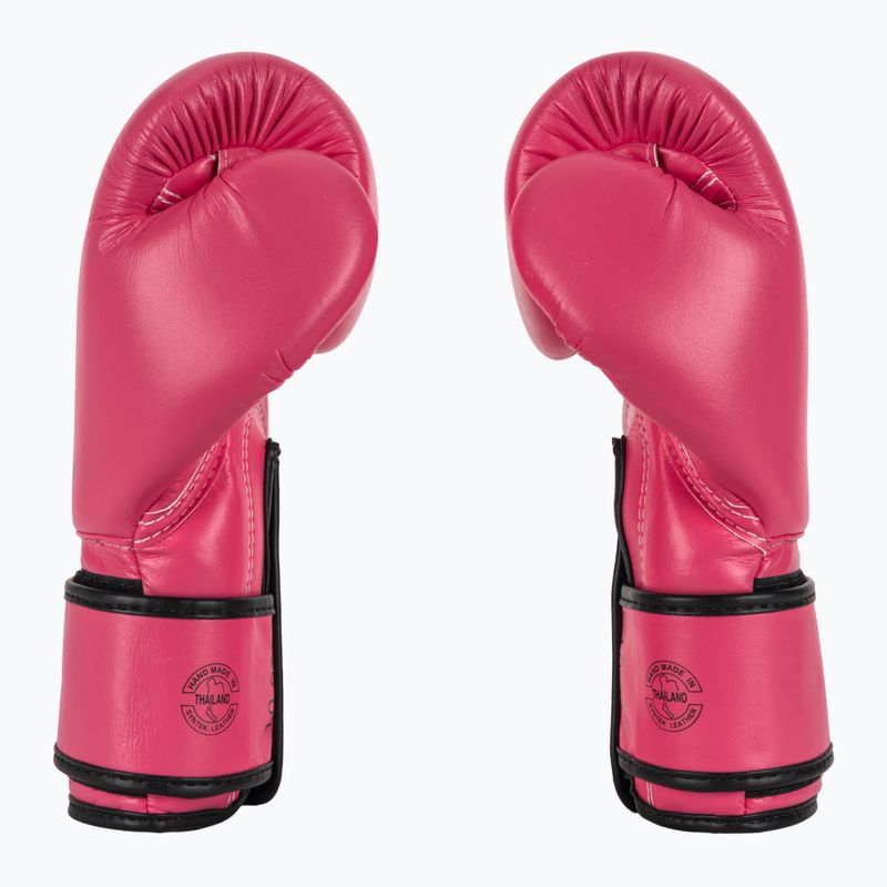 Boxerské rukavice Fairtex Microfiber pink/black barefoot 4