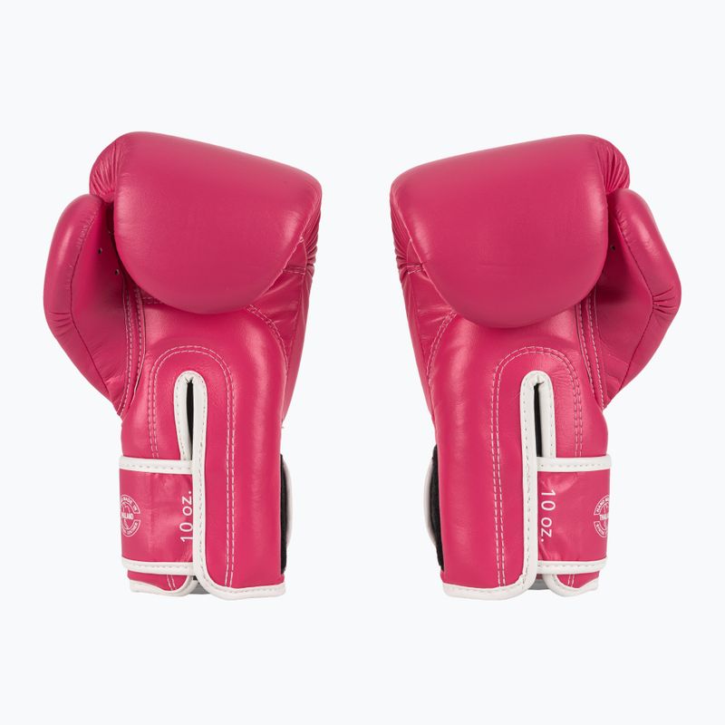 Boxerské rukavice Fairtex Microfiber pink/white 3