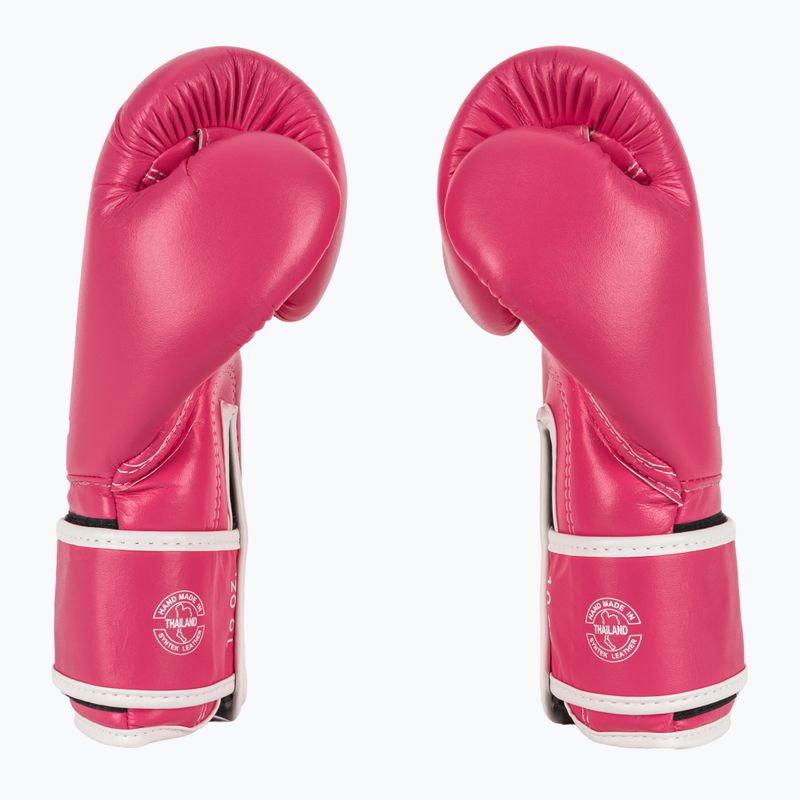 Boxerské rukavice Fairtex Microfiber pink/white 4