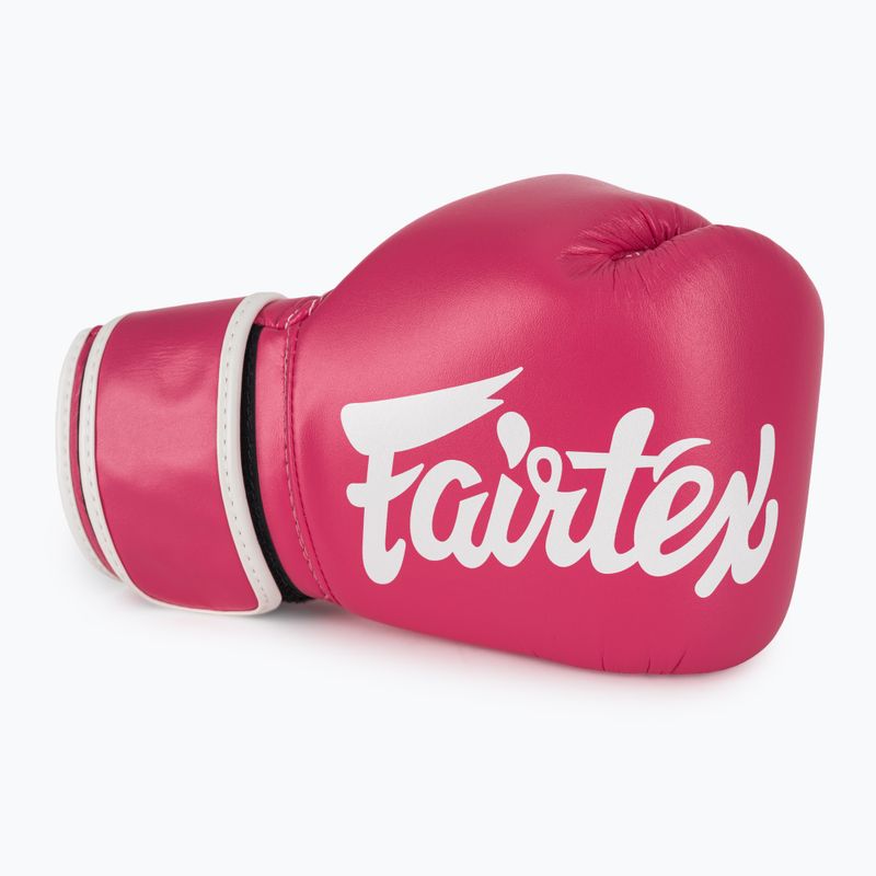 Boxerské rukavice Fairtex Microfiber pink/white 5