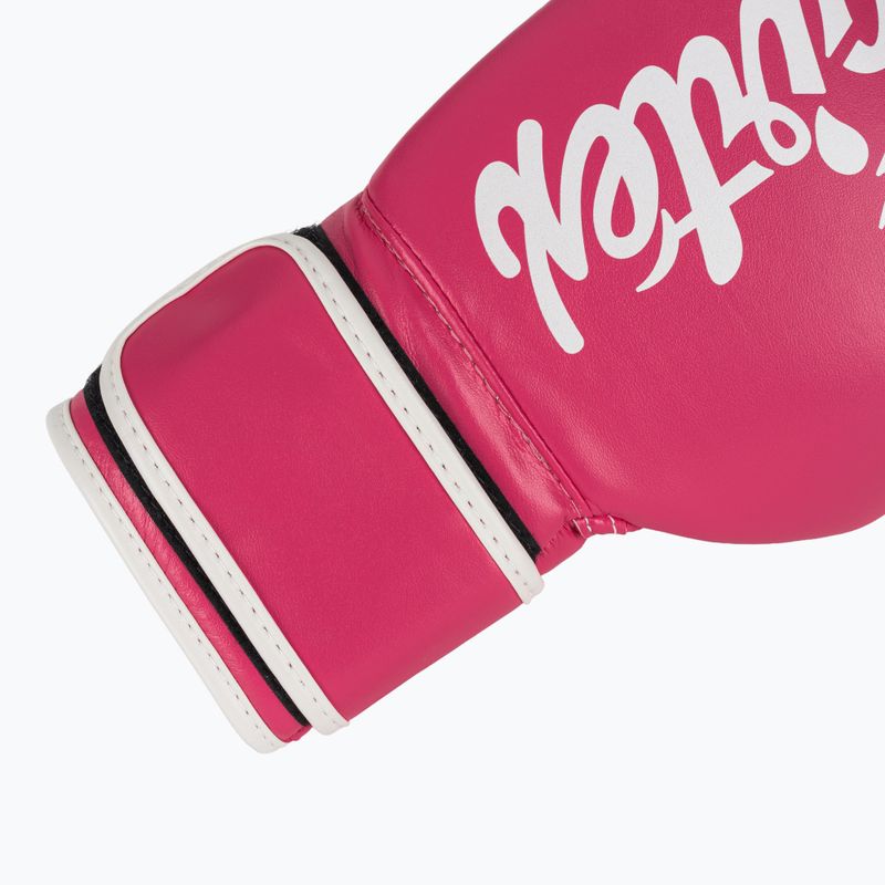 Boxerské rukavice Fairtex Microfiber pink/white 6