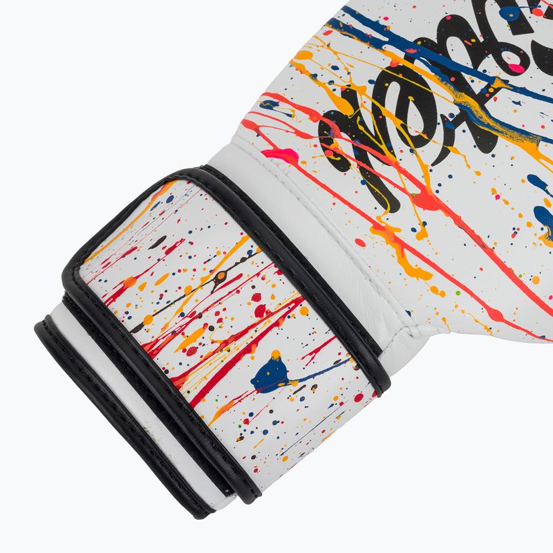 Boxerské rukavice Fairtex Microfiber Art Collections Painter white 6