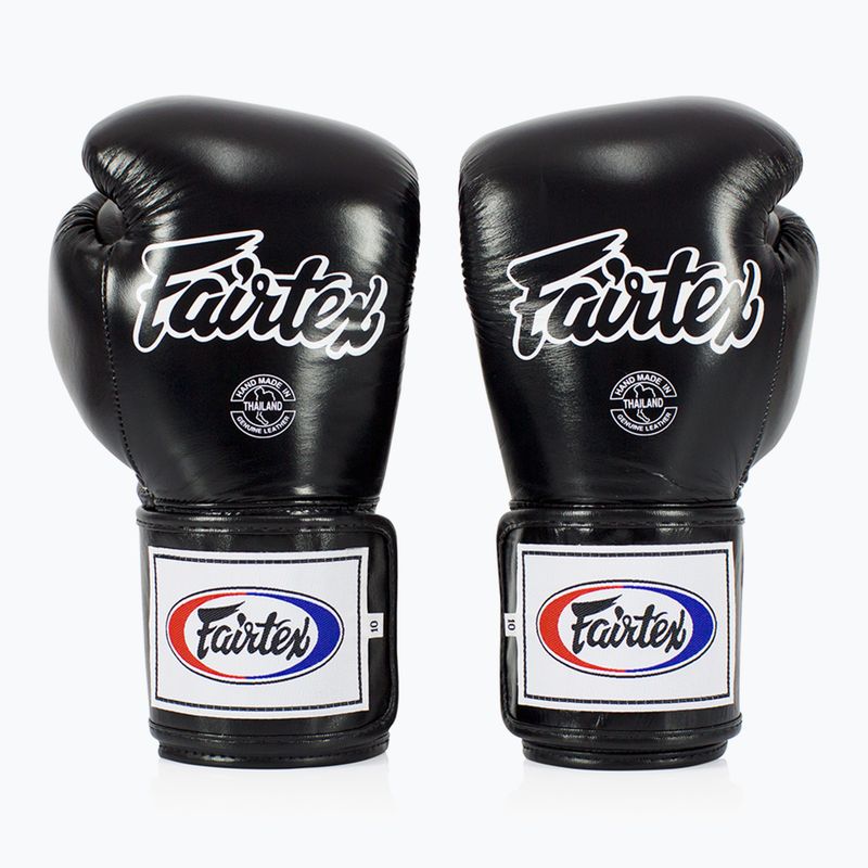 Boxerské rukavice Fairtex Super Sparring - Locked Thumb black