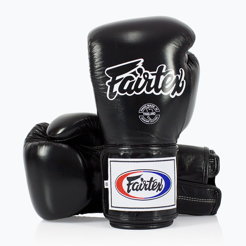 Boxerské rukavice Fairtex Super Sparring - Locked Thumb black 4