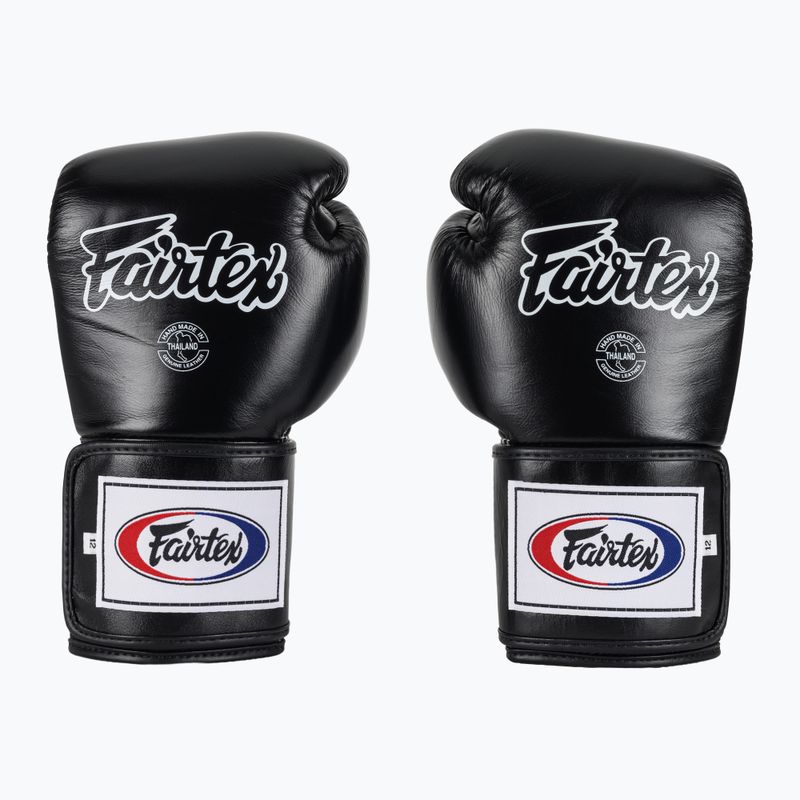 Boxerské rukavice Fairtex Super Sparring - Locked Thumb black 2