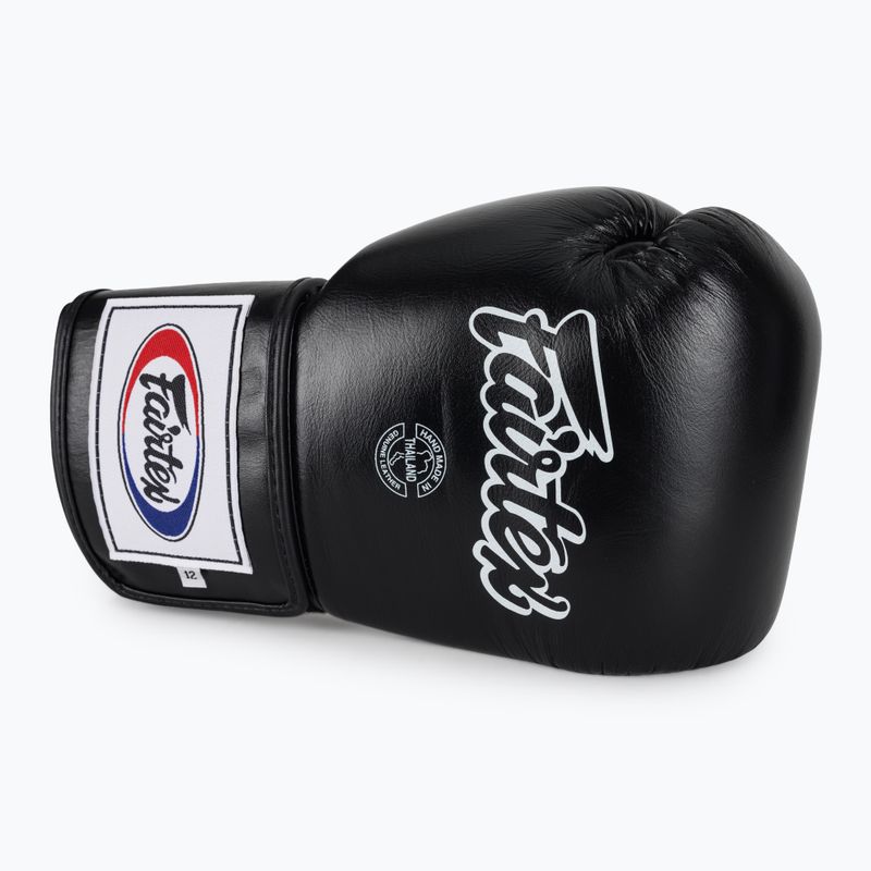 Boxerské rukavice Fairtex Super Sparring - Locked Thumb black 5