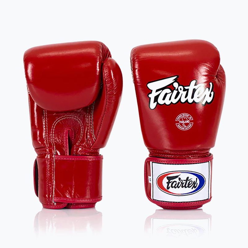 Boxerské rukavice Fairtex Super Sparring - Locked Thumb red