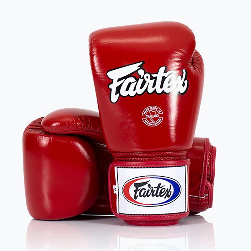 Boxerské rukavice Fairtex Super Sparring - Locked Thumb red 2