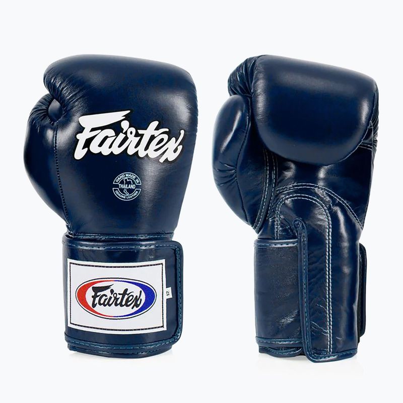 Boxerské rukavice Fairtex Super Sparring - Locked Thumb blue