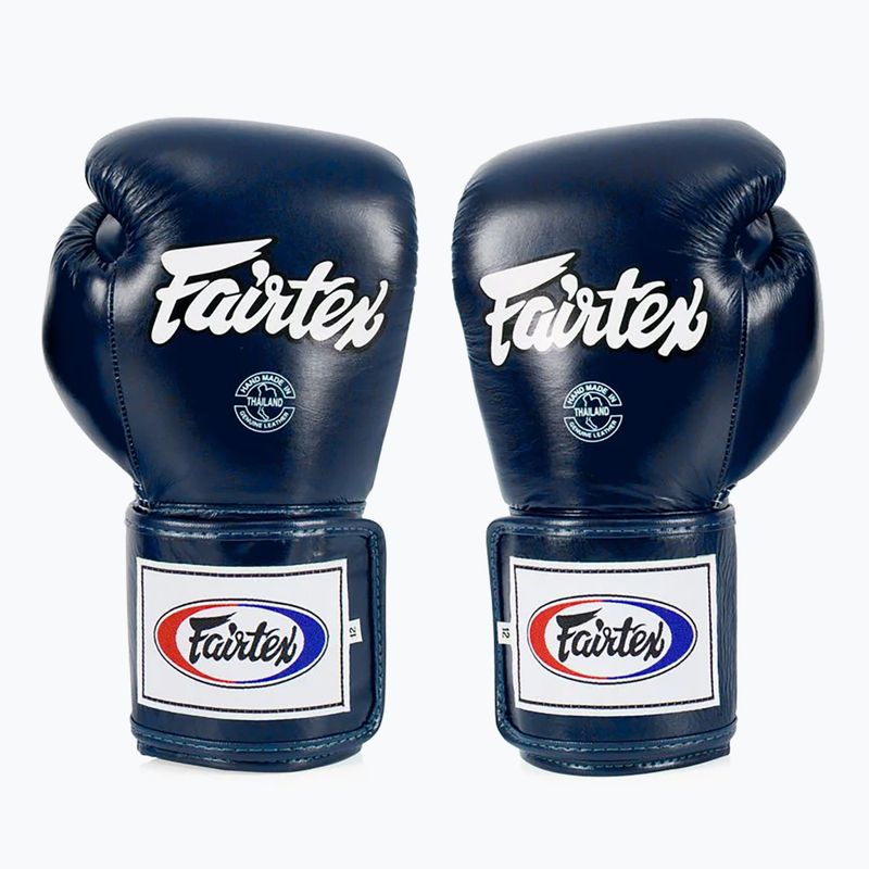 Boxerské rukavice Fairtex Super Sparring - Locked Thumb blue