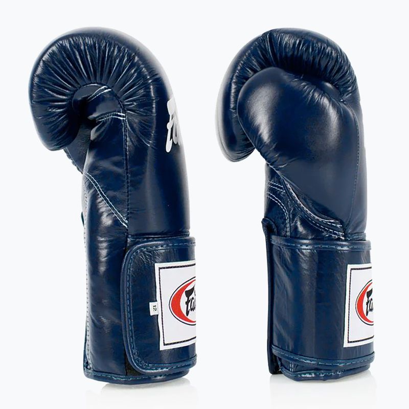 Boxerské rukavice Fairtex Super Sparring - Locked Thumb blue 3