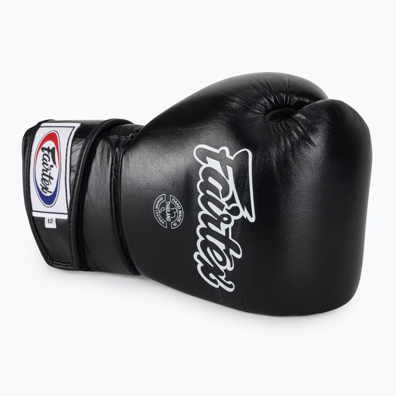 Štýlové boxerské rukavice Fairtex Angular Sparring - s uzamknutým palcom čierne 5