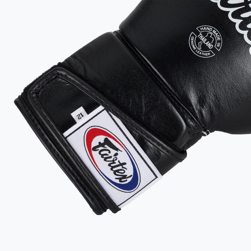Štýlové boxerské rukavice Fairtex Angular Sparring - s uzamknutým palcom čierne 6