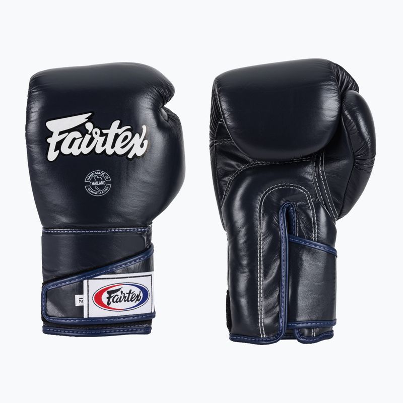 Štýlové boxerské rukavice Fairtex Angular Sparring - uzamknutý palec modré