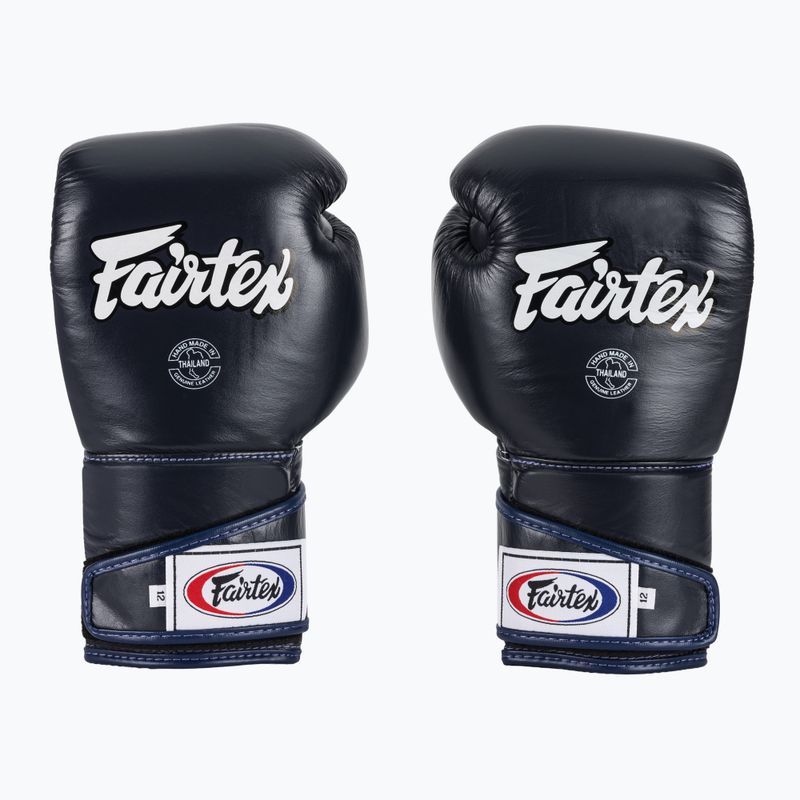 Štýlové boxerské rukavice Fairtex Angular Sparring - uzamknutý palec modré 2