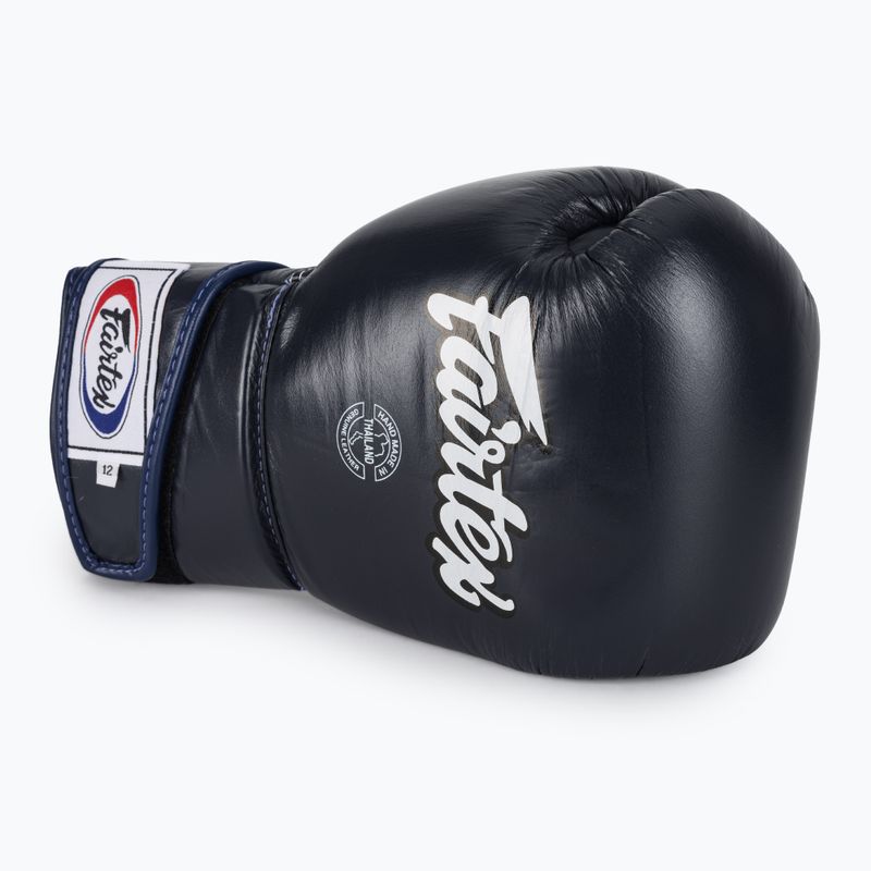 Štýlové boxerské rukavice Fairtex Angular Sparring - uzamknutý palec modré 5