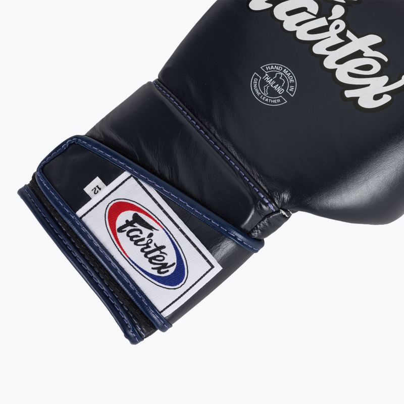 Štýlové boxerské rukavice Fairtex Angular Sparring - uzamknutý palec modré 6