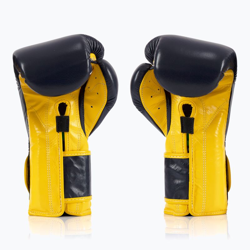 Boxerské rukavice Fairtex Heavy Hitter's Mexican Style blue/yellow 2