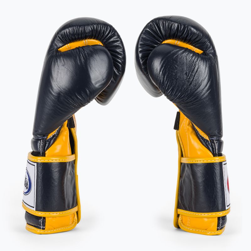 Boxerské rukavice Fairtex Heavy Hitter's Mexican Style blue/yellow 4