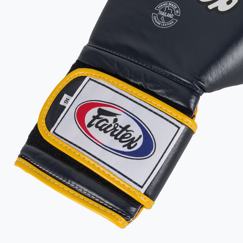 Boxerské rukavice Fairtex Heavy Hitter's Mexican Style blue/yellow 6