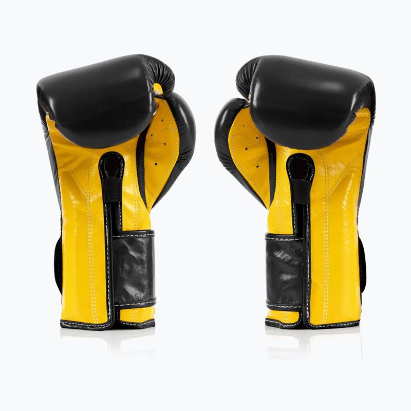 Boxerské rukavice Fairtex Heavy Hitter's Mexican Style black/yellow 2