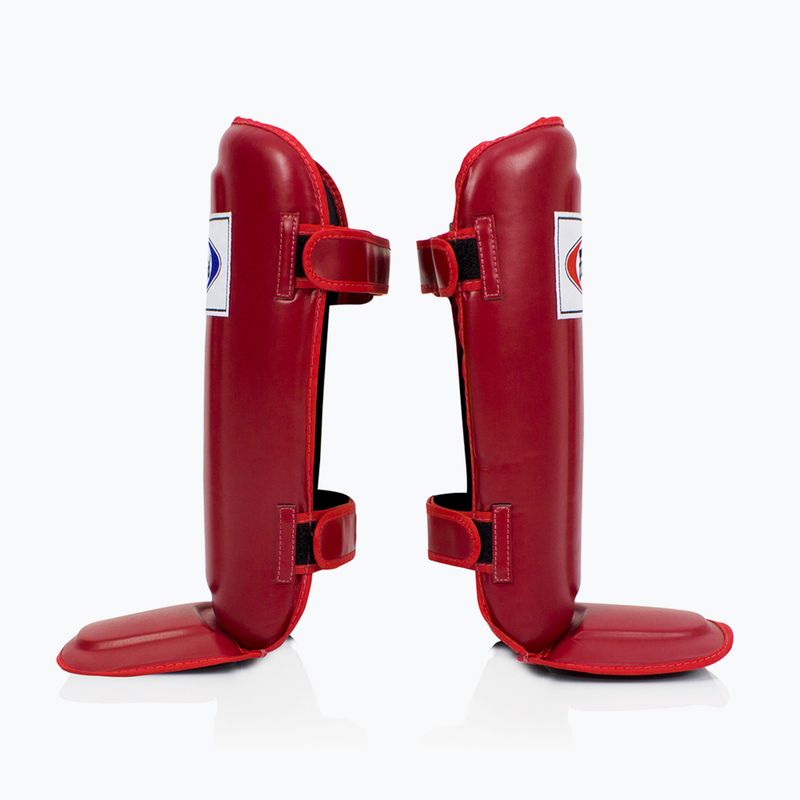 Fairtex In-Step dvojité polstrované chrániče holennej kosti červené 3