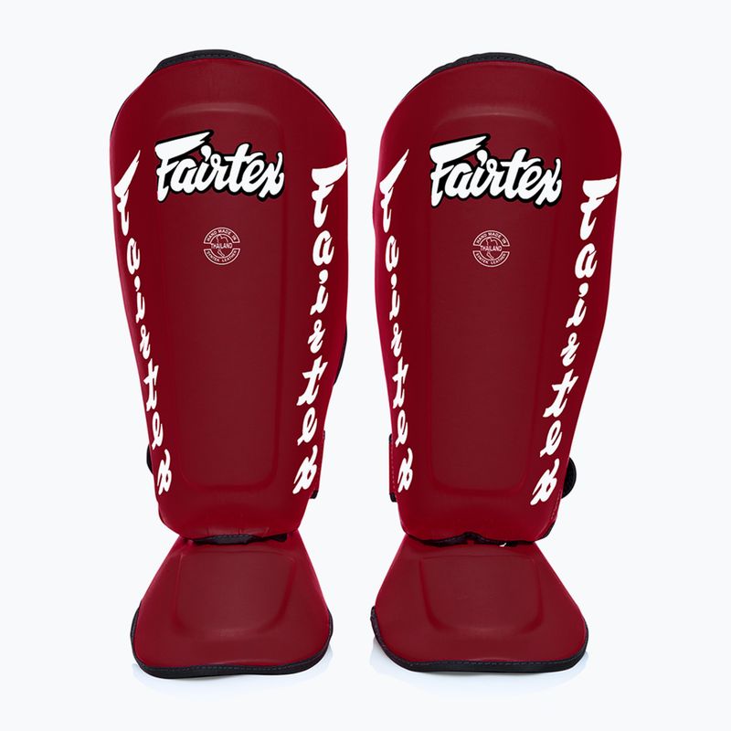 Odnímateľné chrániče holení Fairtex In-Step A.K.A. tibia protectors. "Twister" červená