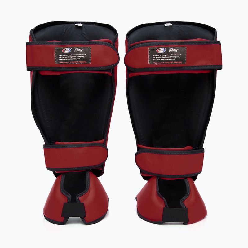Odnímateľné chrániče holení Fairtex In-Step A.K.A. tibia protectors. "Twister" červená 2