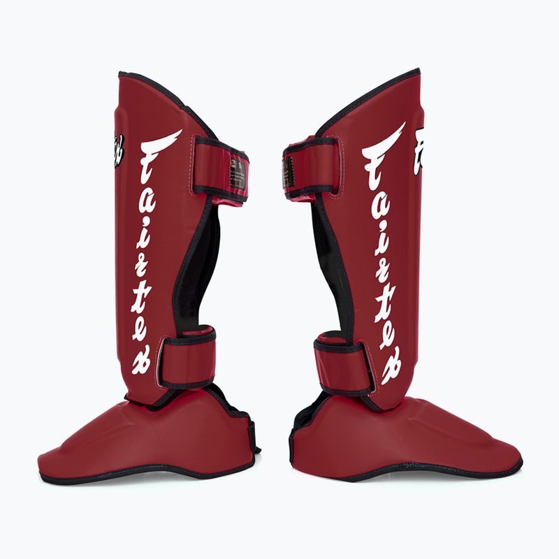 Odnímateľné chrániče holení Fairtex In-Step A.K.A. tibia protectors. "Twister" červená 3