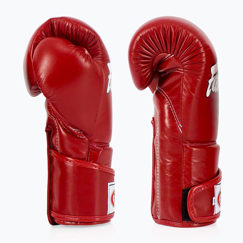 Boxerské rukavice Fairtex Stylish Angular Sparring - Locked Thumb red 3