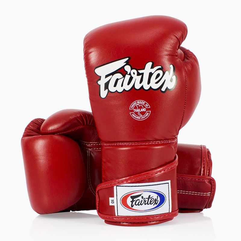 Boxerské rukavice Fairtex Stylish Angular Sparring - Locked Thumb red 4